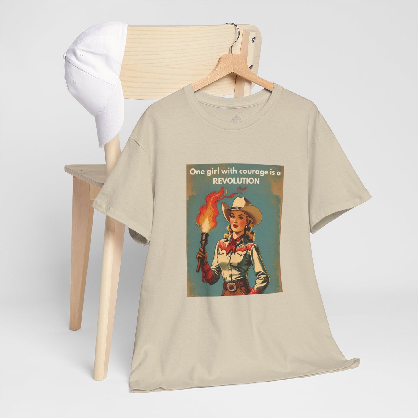 One Girl with Courage is a Revolution Classic Cotton Tee