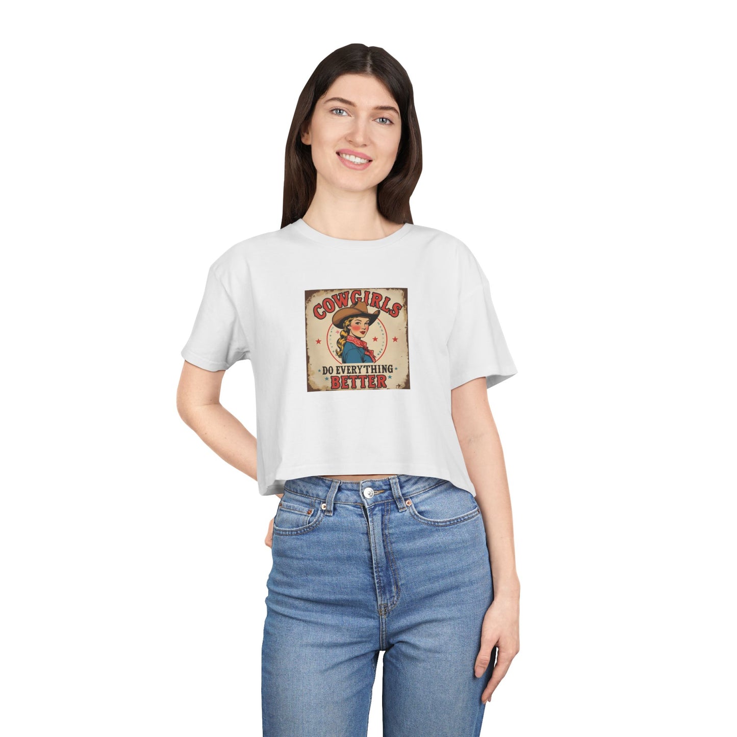 Cowgirls Do Everything Better Crop Tee