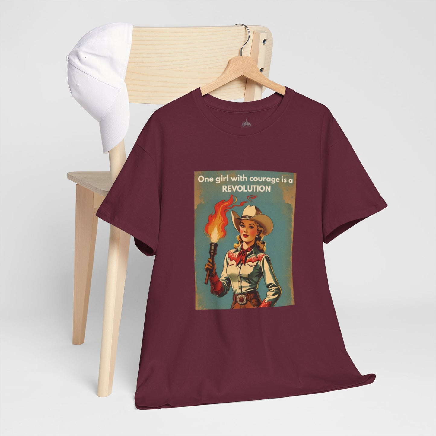 One Girl with Courage is a Revolution Classic Cotton Tee