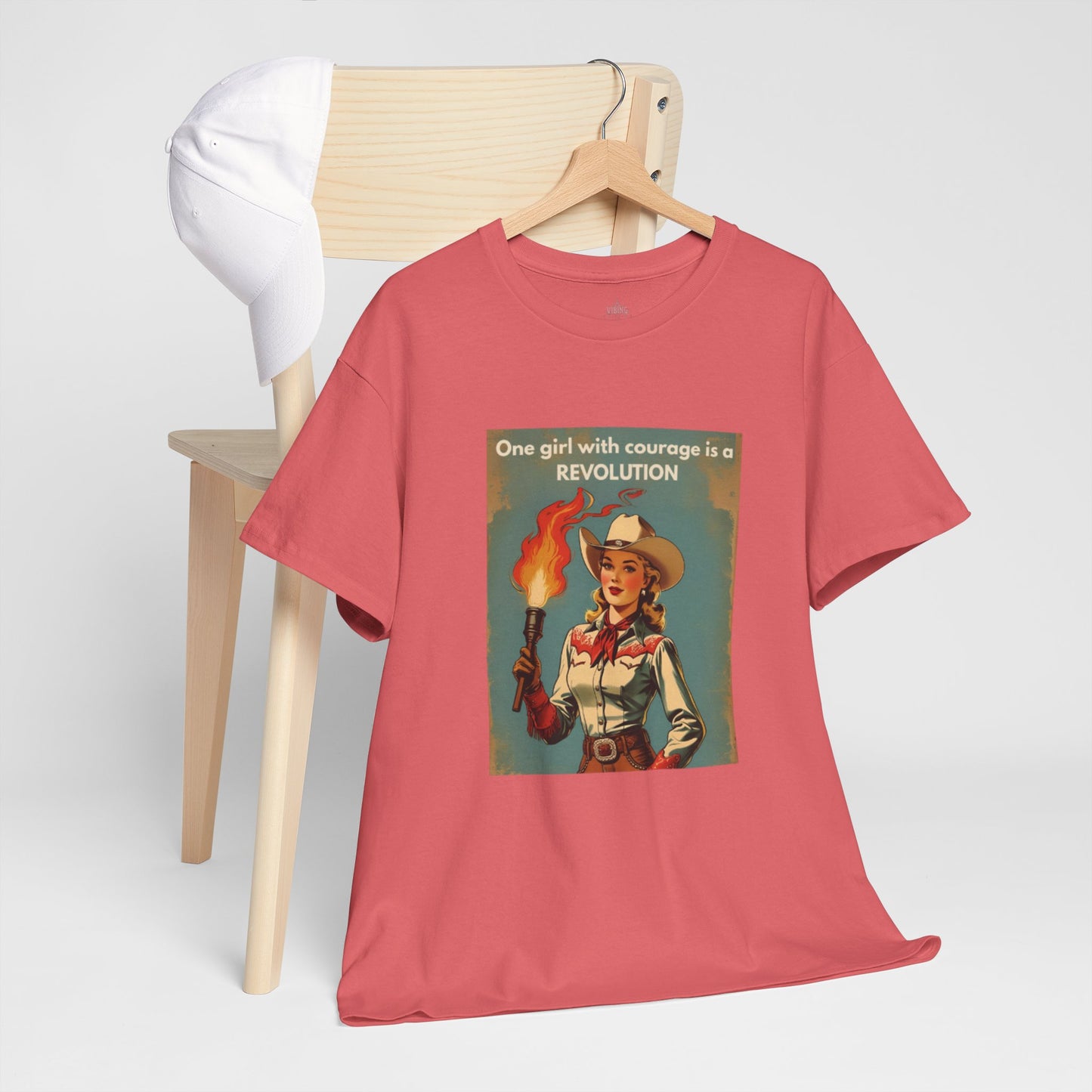 One Girl with Courage is a Revolution Classic Cotton Tee