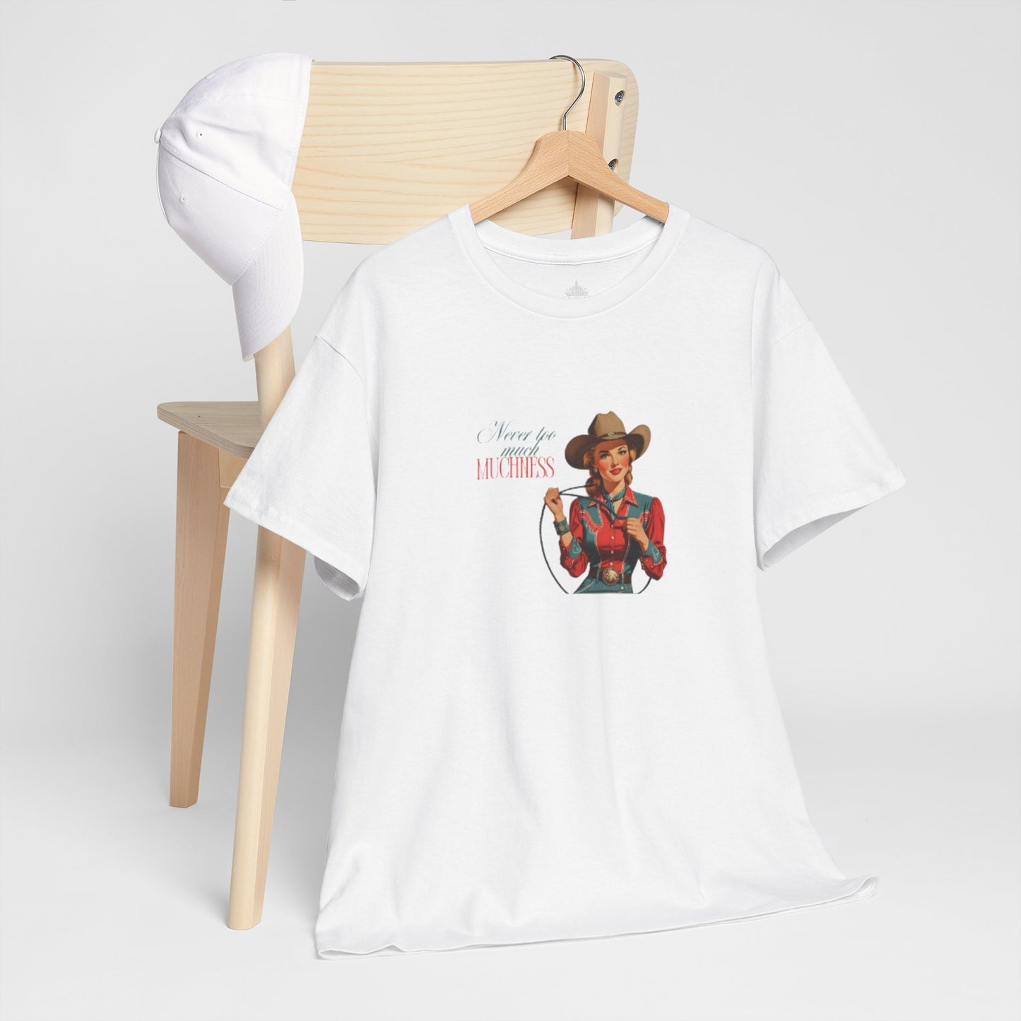 Never Too Much Vintage Cowgirl Classic Cotton Tee