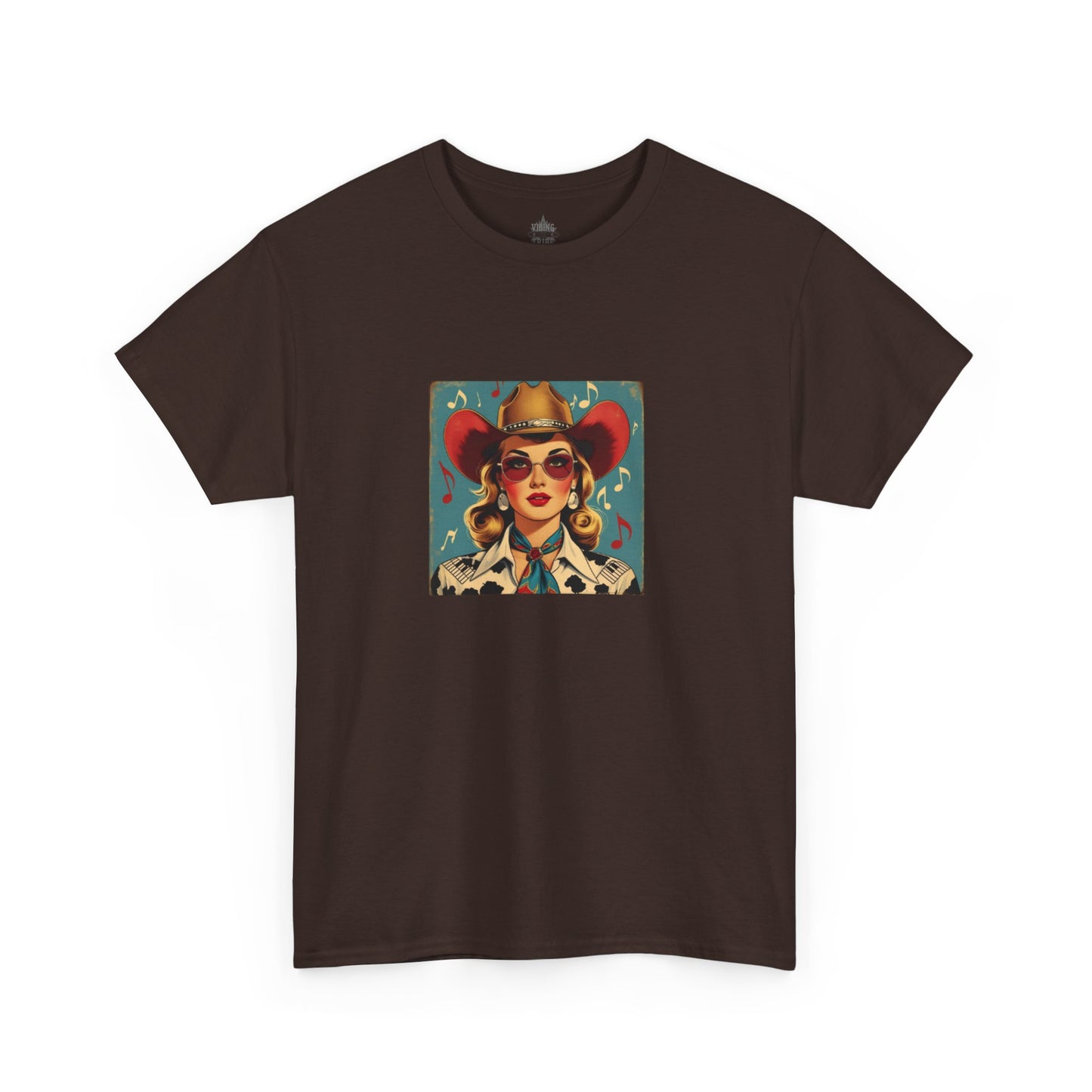 Music Vintage Cowgirl Classic Cotton Tee