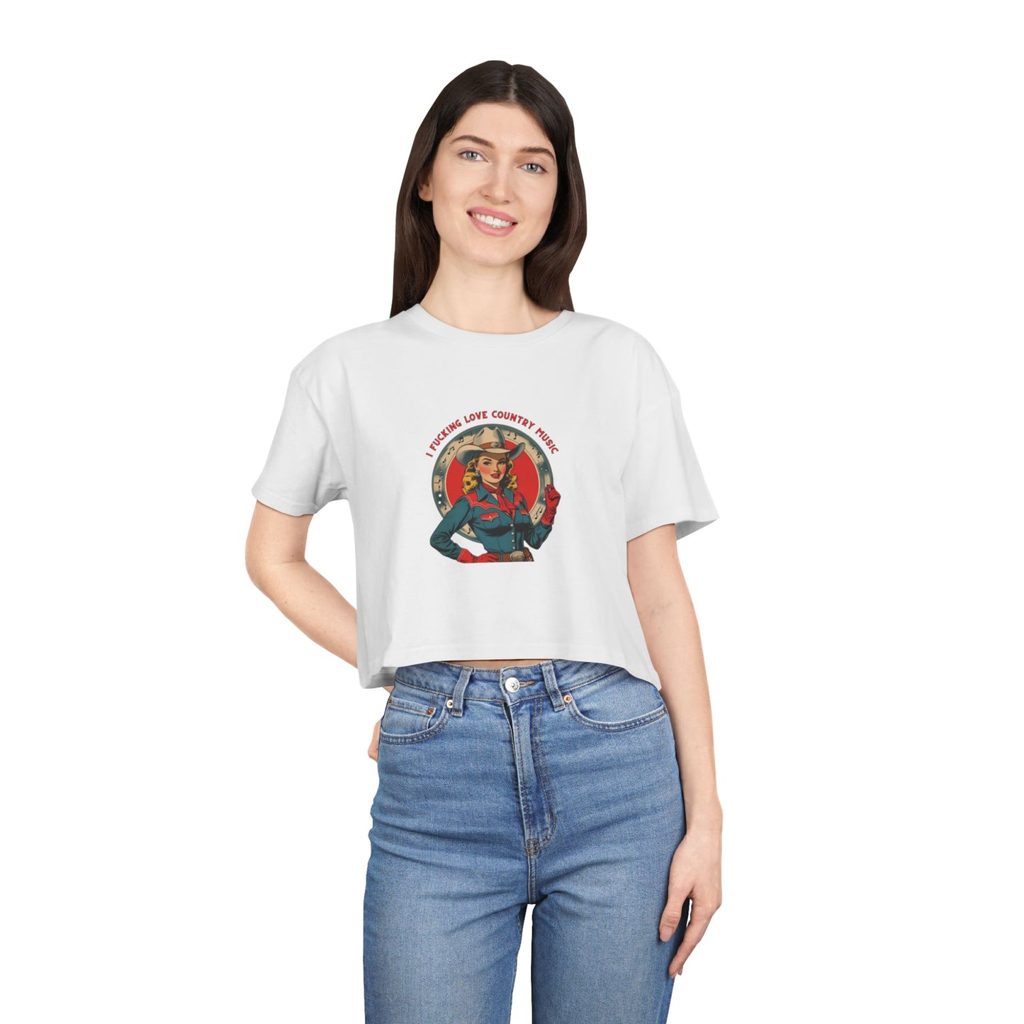 I F*cking Love Country Music Crop Tee