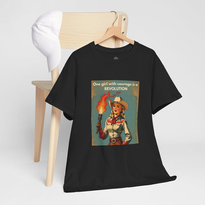 One Girl with Courage is a Revolution Classic Cotton Tee