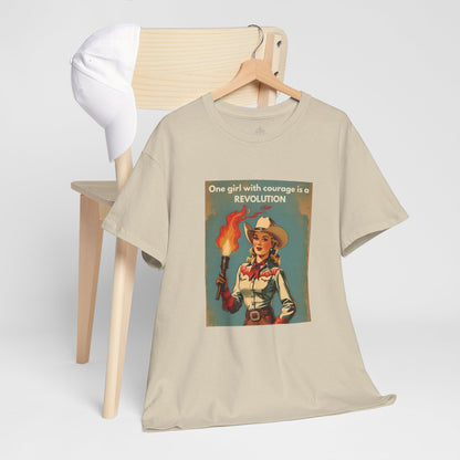 One Girl with Courage is a Revolution Classic Cotton Tee