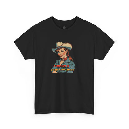Feminism Cowgirl Classic Cotton Tee
