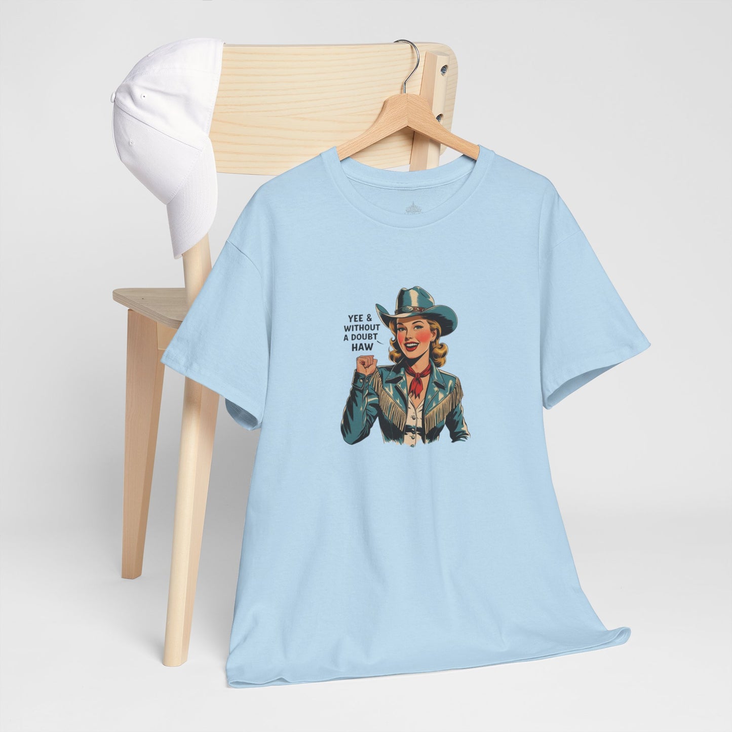 Yee Haw Vintage Cowgirl Classic Cotton Tee