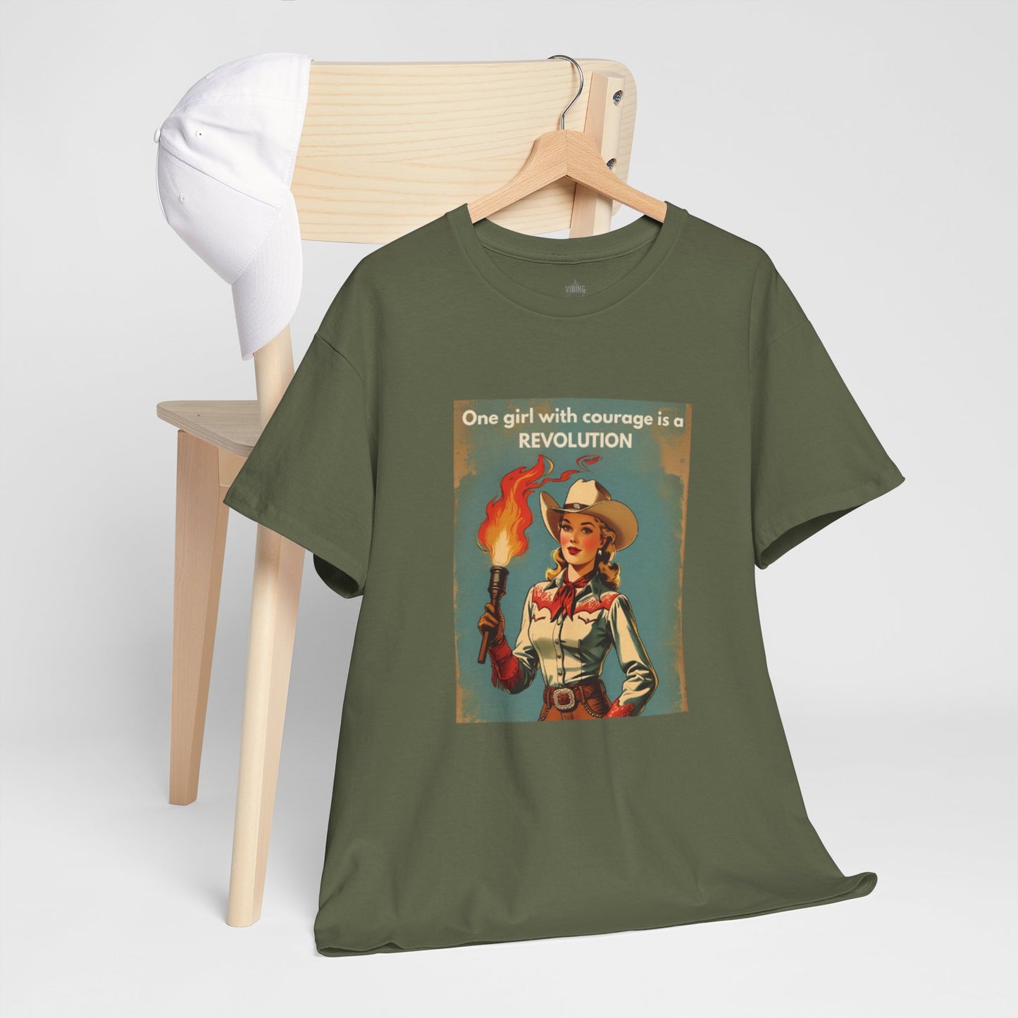One Girl with Courage is a Revolution Classic Cotton Tee