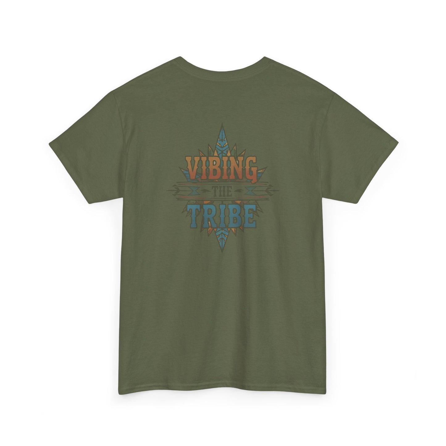 Vibing the Tribe Faded Back Logo Classic Cotton Tee