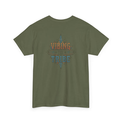 Vibing the Tribe Faded Back Logo Classic Cotton Tee