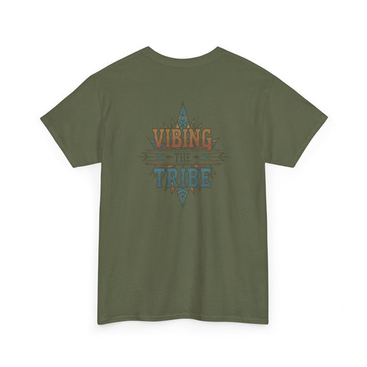 Vibing the Tribe Faded Back Logo Classic Cotton Tee