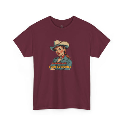 Feminism Cowgirl Classic Cotton Tee