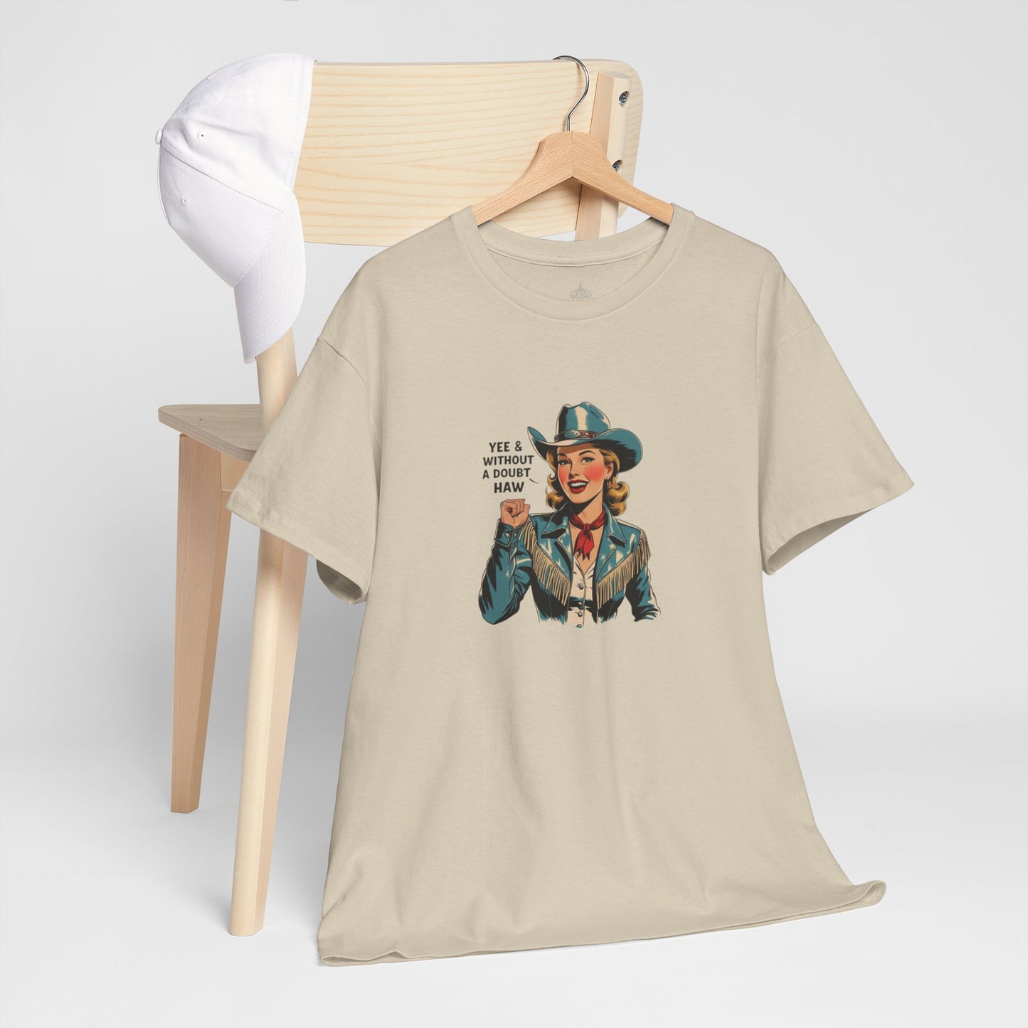 Yee Haw Vintage Cowgirl Classic Cotton Tee