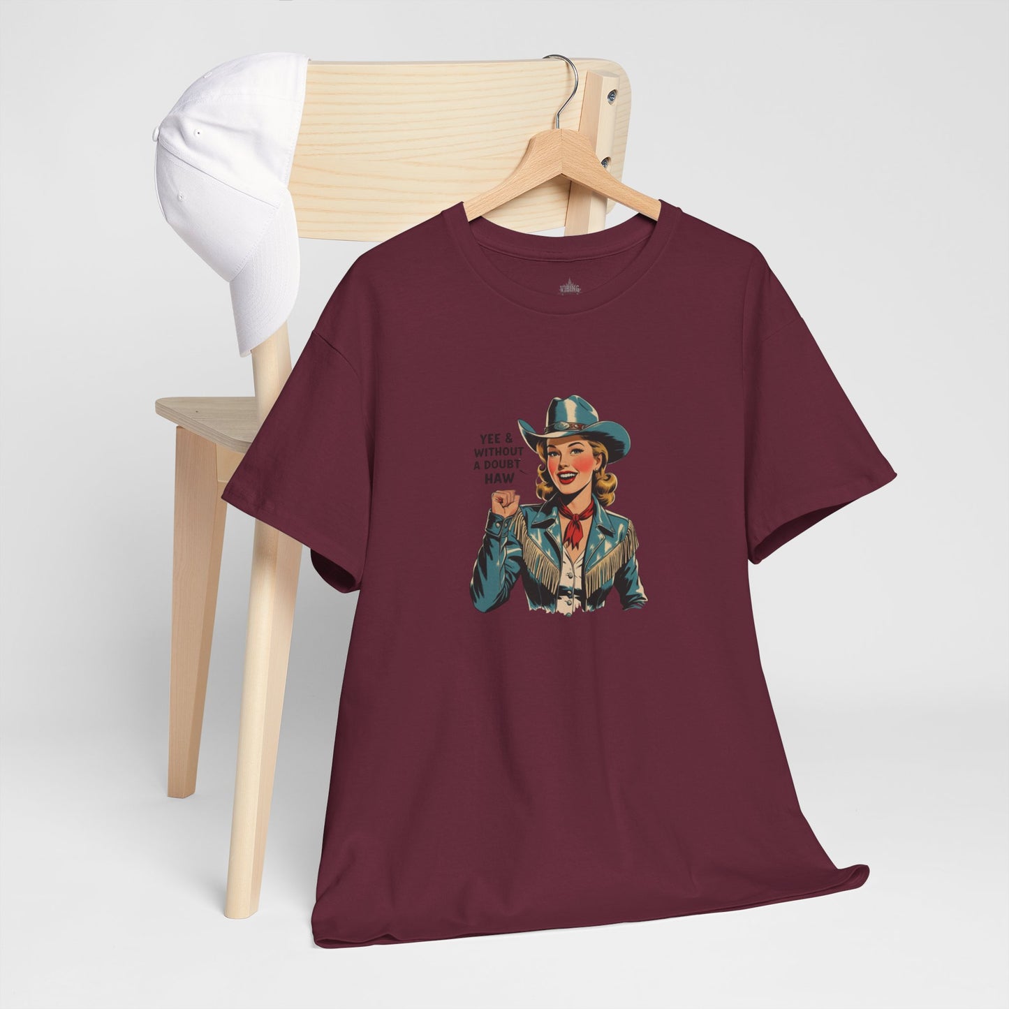 Yee Haw Vintage Cowgirl Classic Cotton Tee