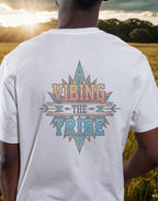 Vibing the Tribe Faded Back Logo Staple Cotton Tee