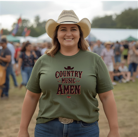 Country Music Amen Unisex Staple Cotton Tee