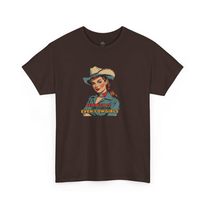 Feminism Cowgirl Classic Cotton Tee