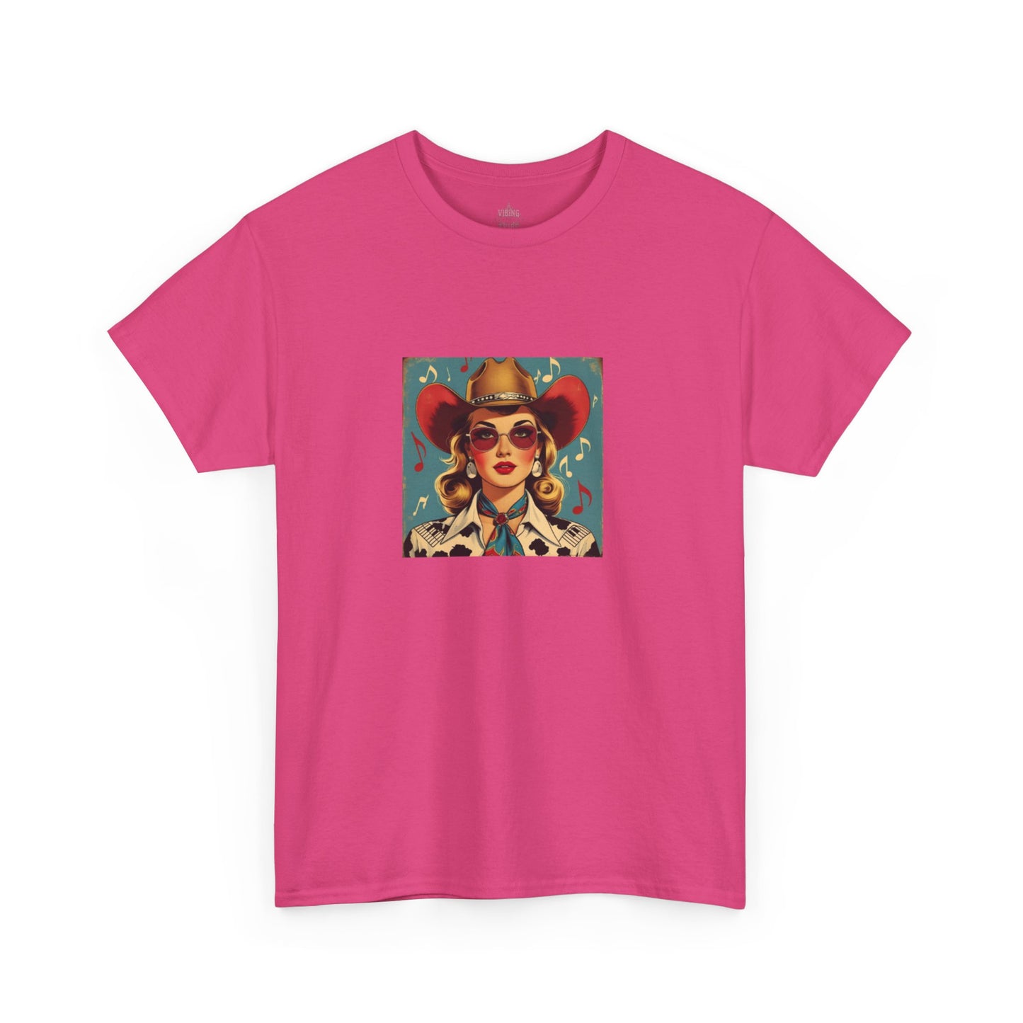 Music Vintage Cowgirl Classic Cotton Tee