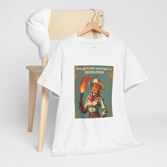 One Girl with Courage is a Revolution Classic Cotton Tee