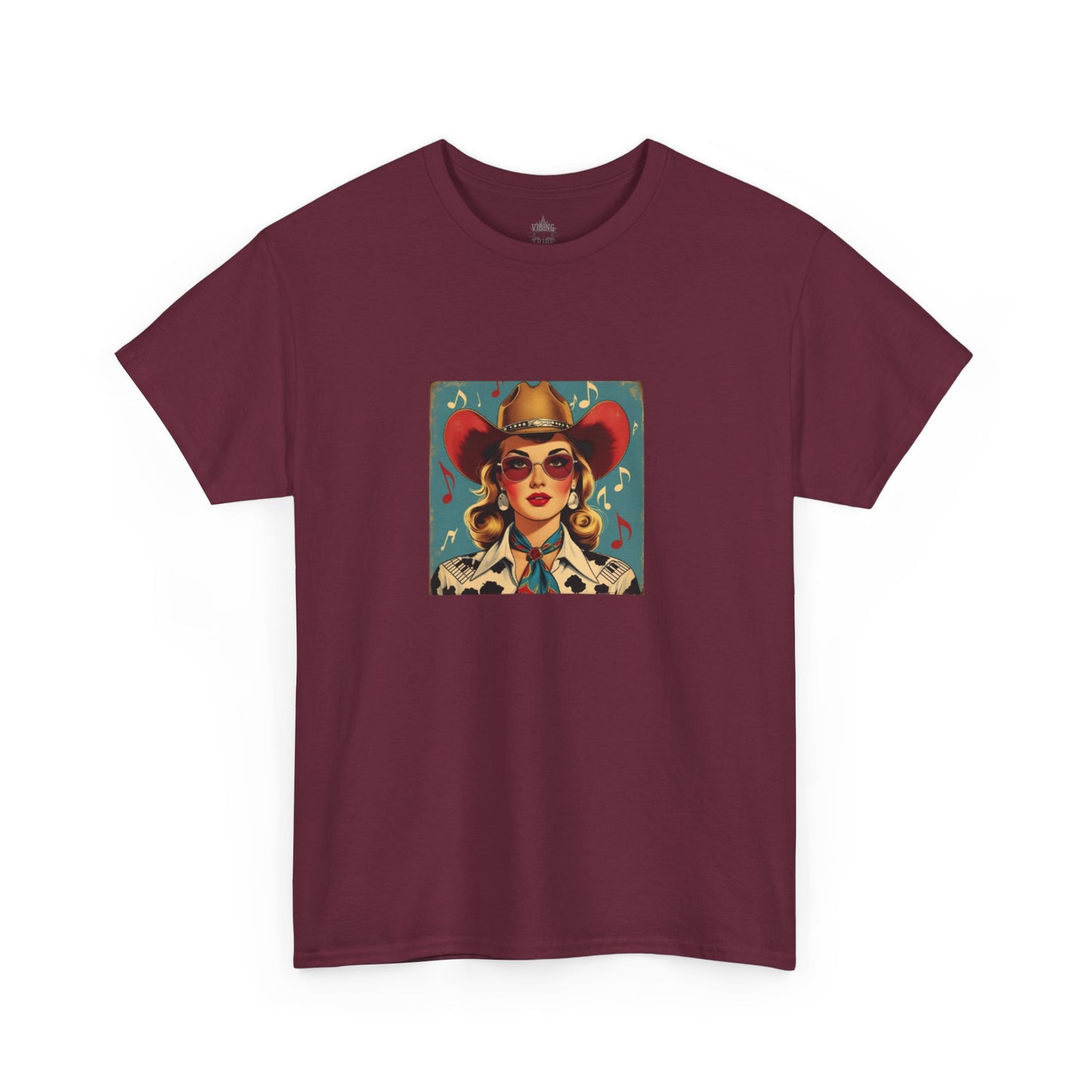 Music Vintage Cowgirl Classic Cotton Tee