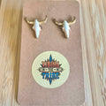 Mini Bull Head Stud Earrings
