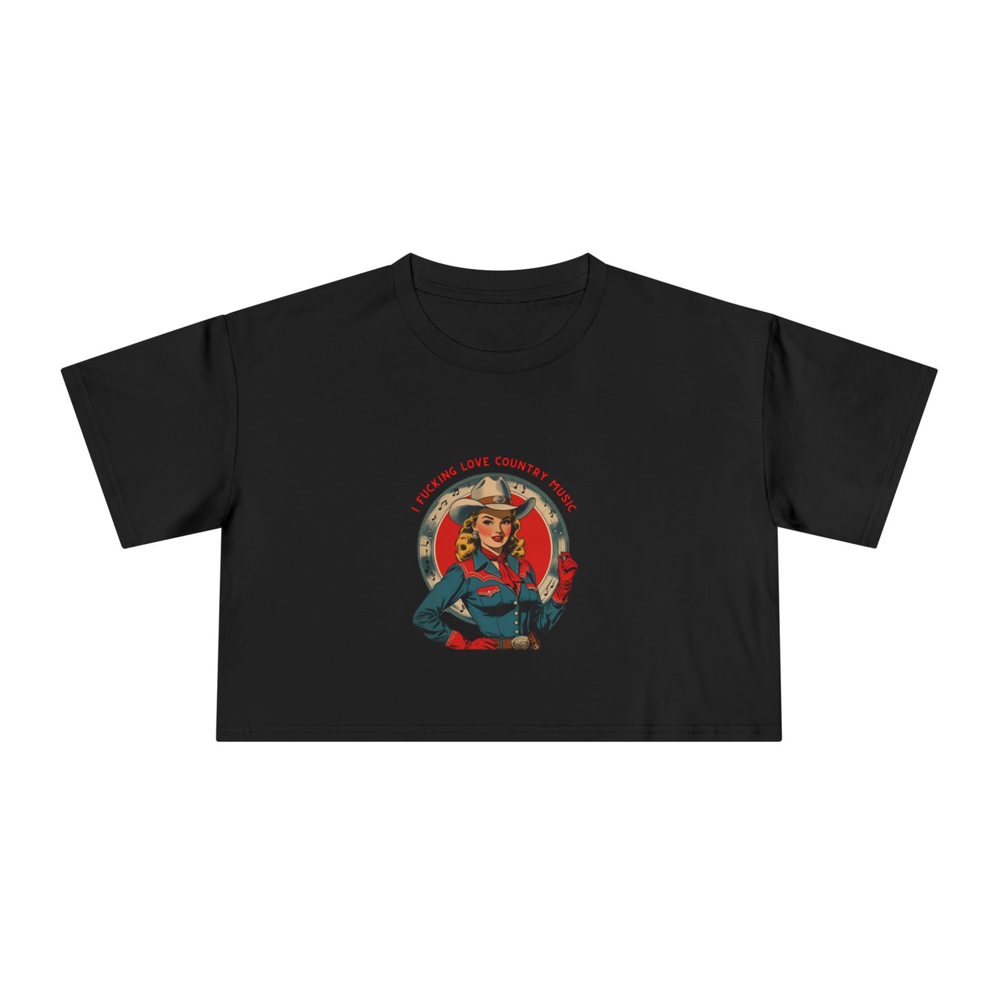 I F*cking Love Country Music Crop Tee