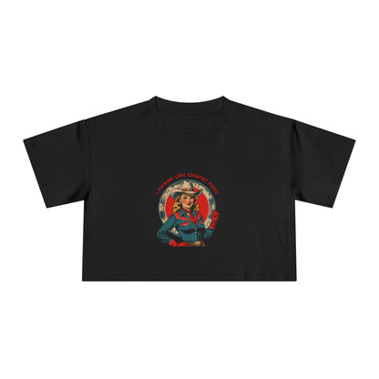 I F*cking Love Country Music Crop Tee