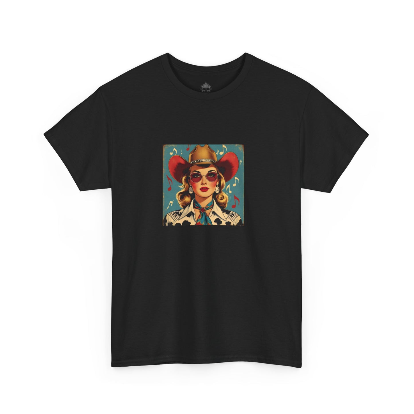 Music Vintage Cowgirl Classic Cotton Tee