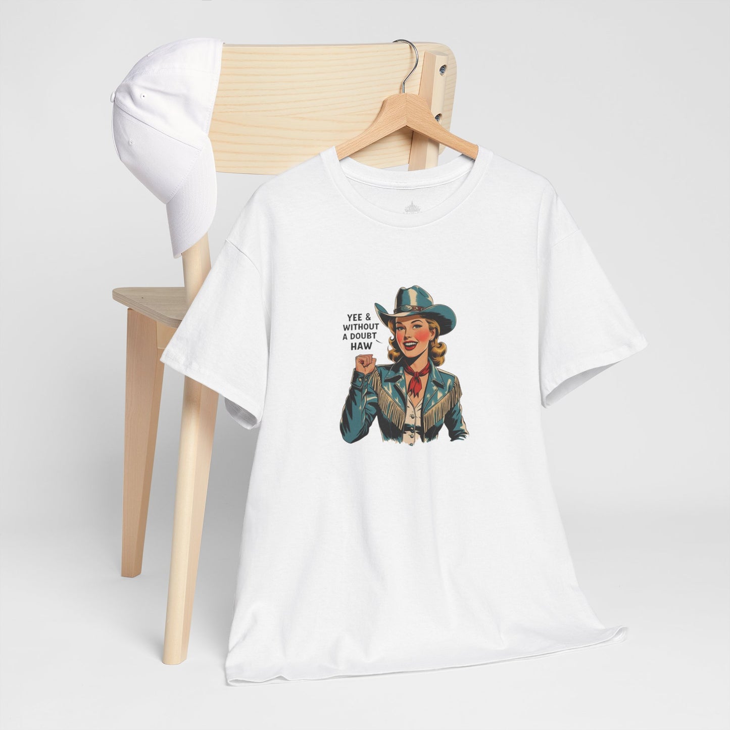 Yee Haw Vintage Cowgirl Classic Cotton Tee