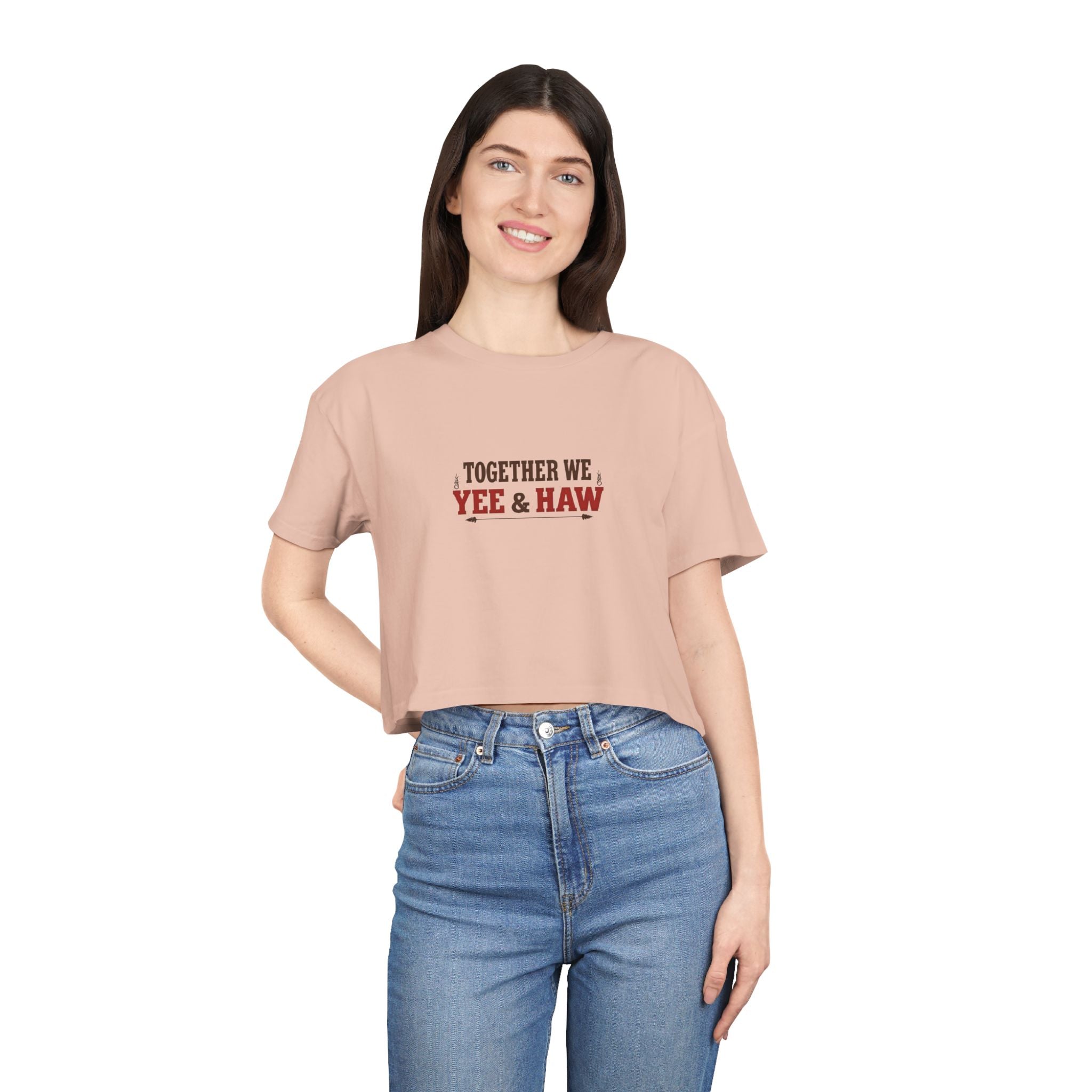Together We Yee & Haw Crop Tee