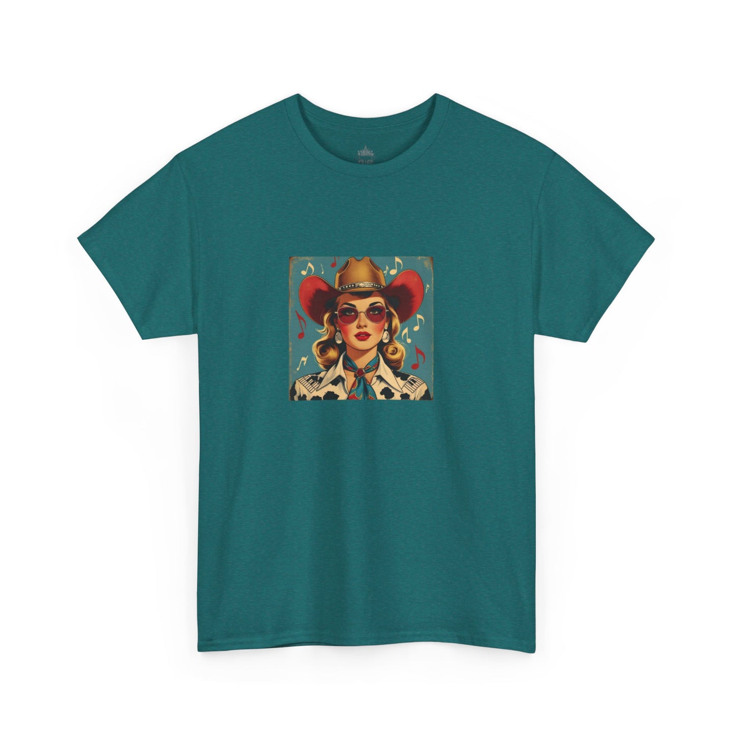 Music Vintage Cowgirl Classic Cotton Tee