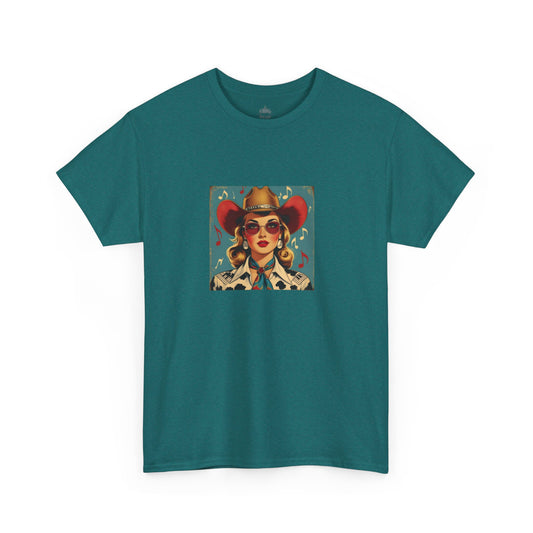 Music Vintage Cowgirl Classic Cotton Tee