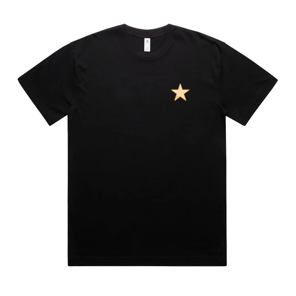 Black front flat lay