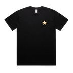 Black front flat lay