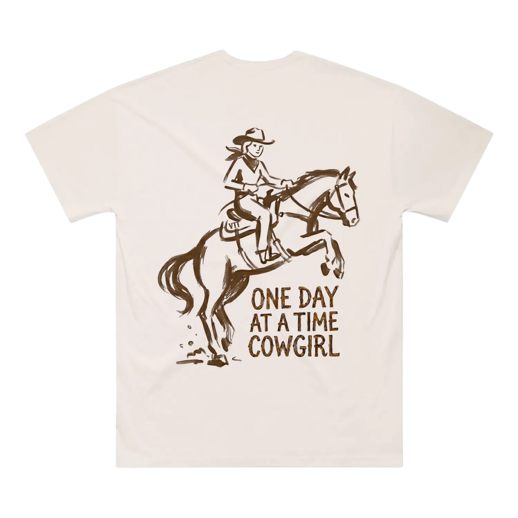 One Day at a Time Cowgirl Oversized Tee