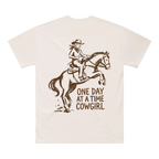 One Day at a Time Cowgirl Oversized Tee