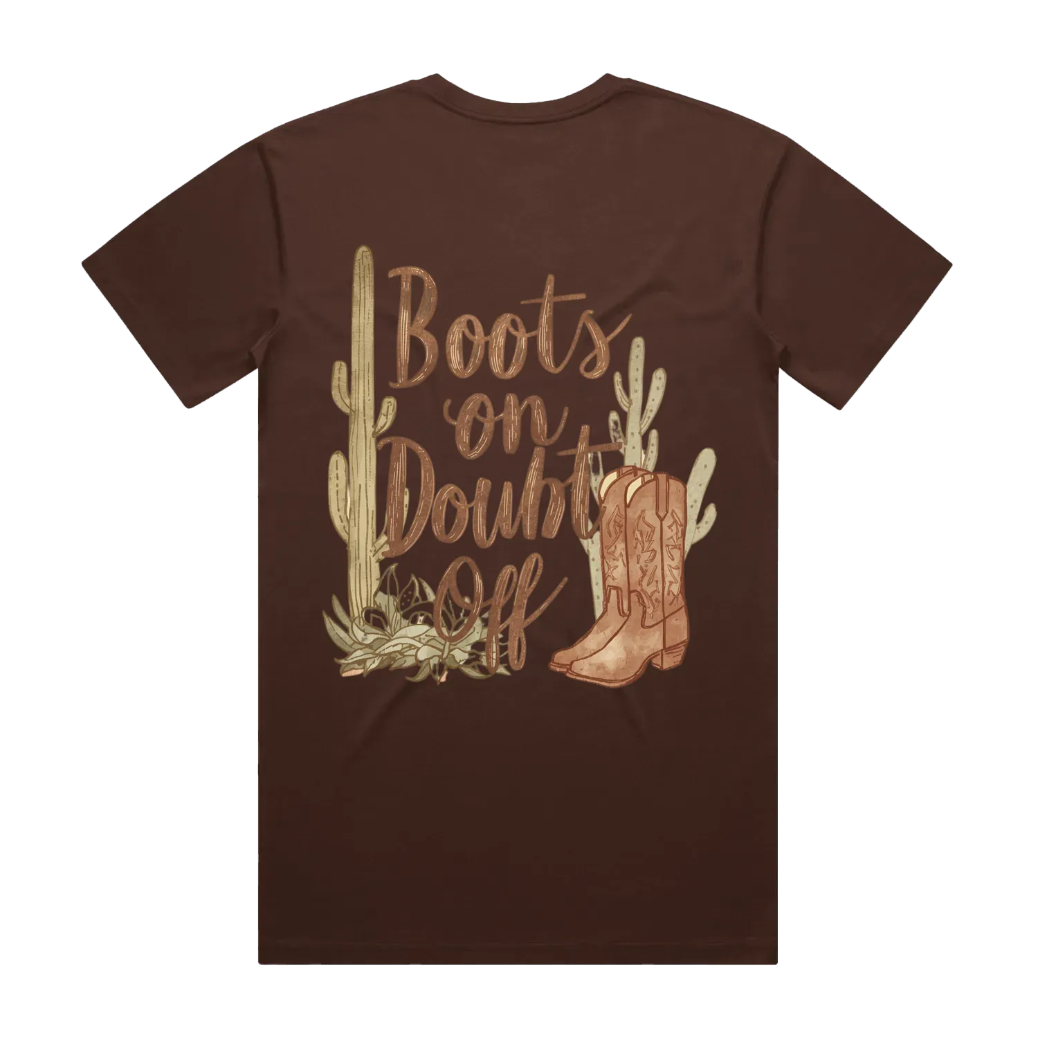 Boots On Doubt Off Back Print Staple Tee
