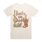 Boots On Doubt Off Back Print Staple Tee