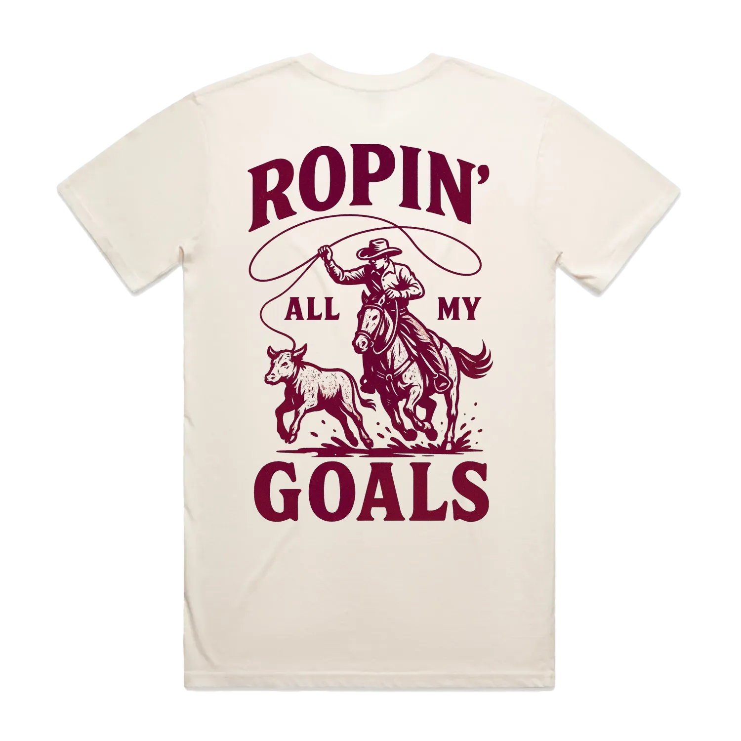 Ropin' Goals Staple Unisex Back Print Staple Tee