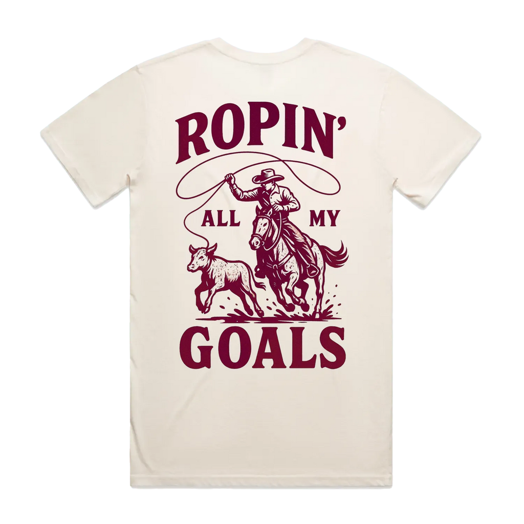 Ropin' Goals Staple Unisex Back Print Staple Tee