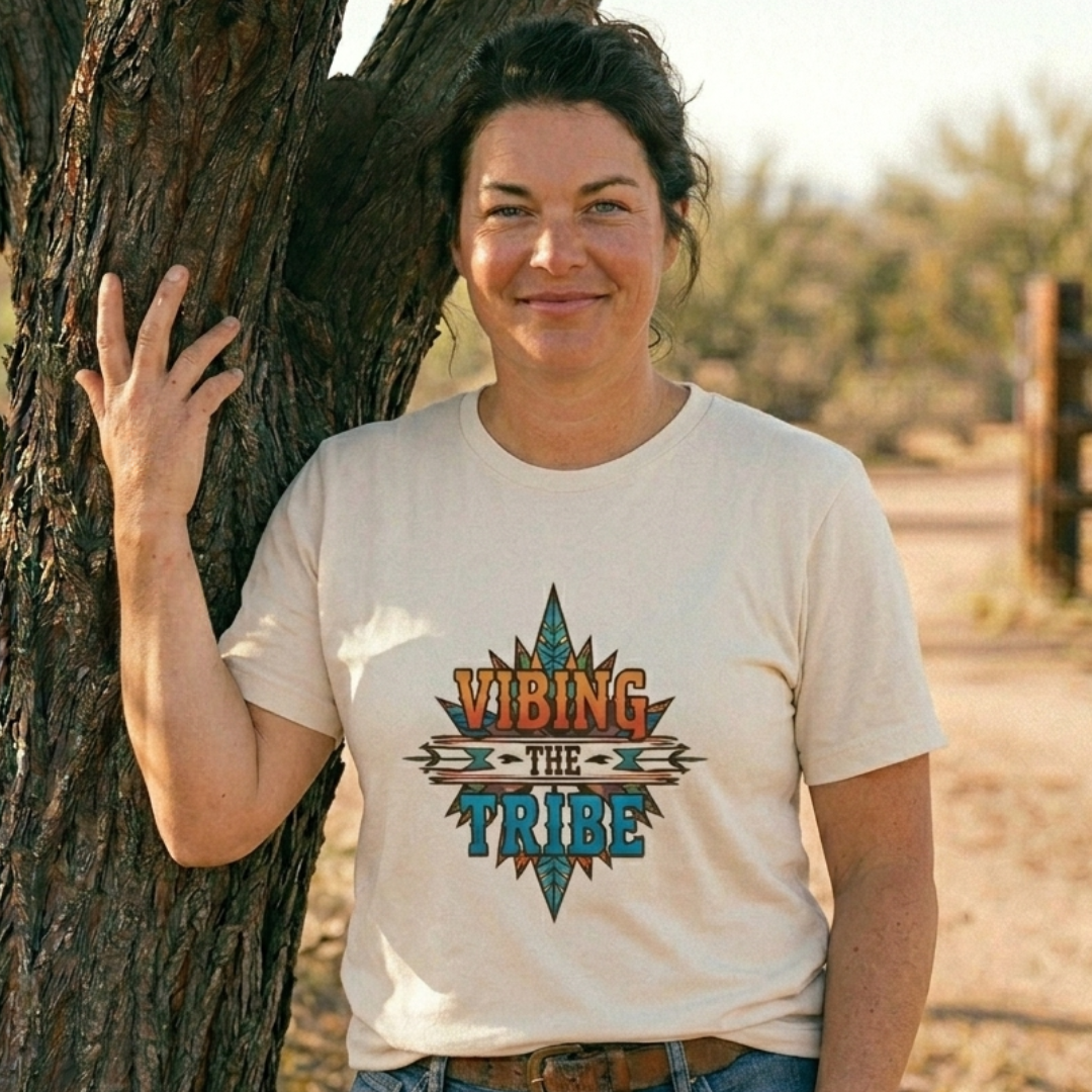 Vibing the Tribe Signature Logo Unisex Cotton Tee