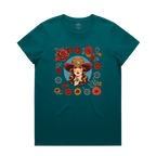 Floral Cowgirl Maple Tee