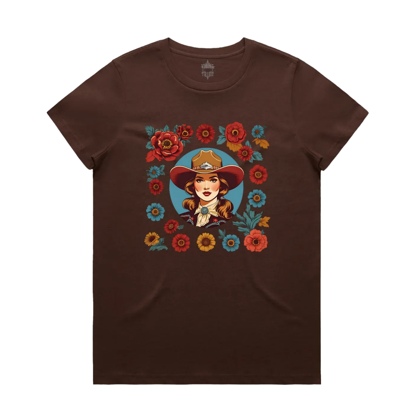 Floral Cowgirl Maple Tee