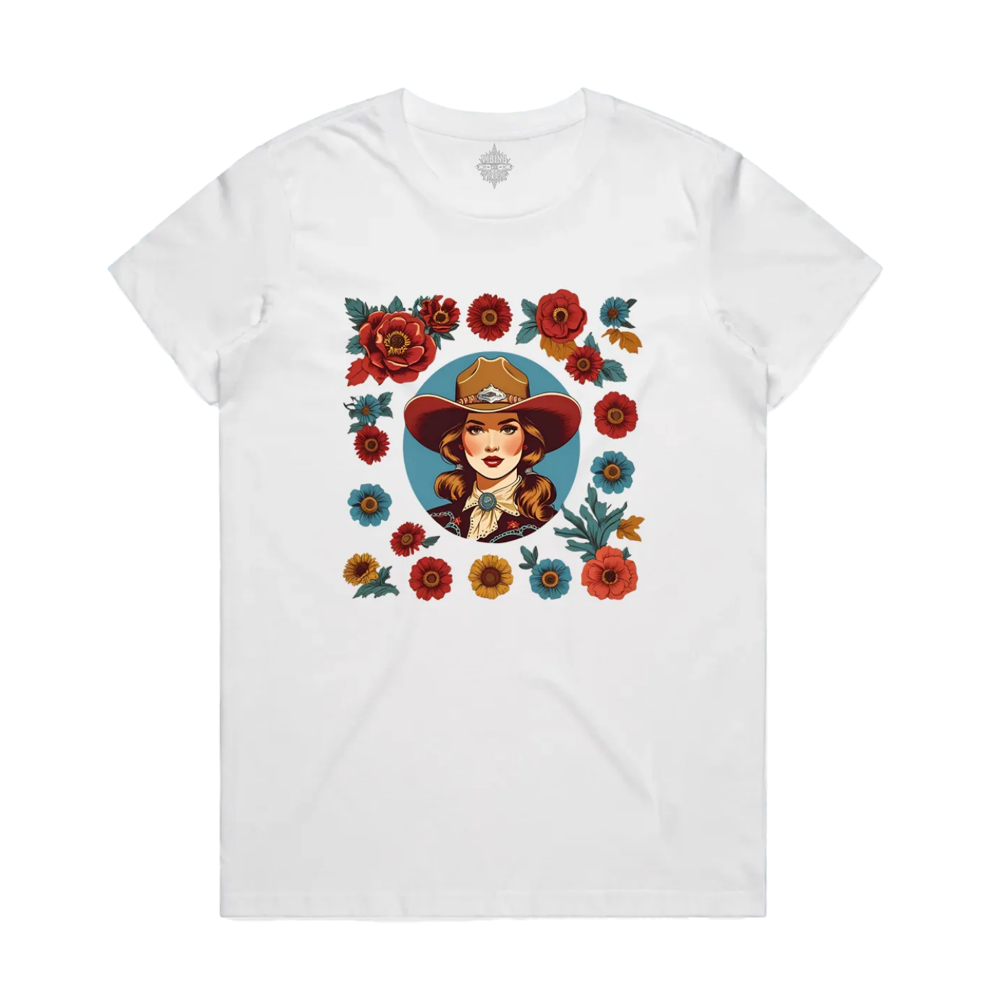 Floral Cowgirl Maple Tee