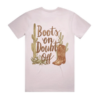Boots On Doubt Off Back Print Staple Tee