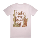 Boots On Doubt Off Back Print Staple Tee