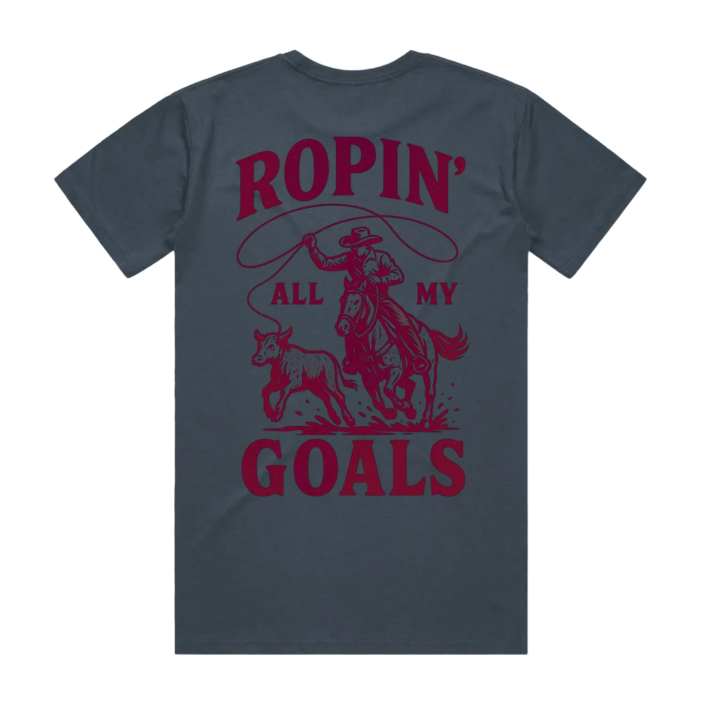 Ropin' Goals Staple Unisex Back Print Staple Tee