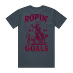 Ropin' Goals Staple Unisex Back Print Staple Tee