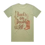 Boots On Doubt Off Back Print Staple Tee