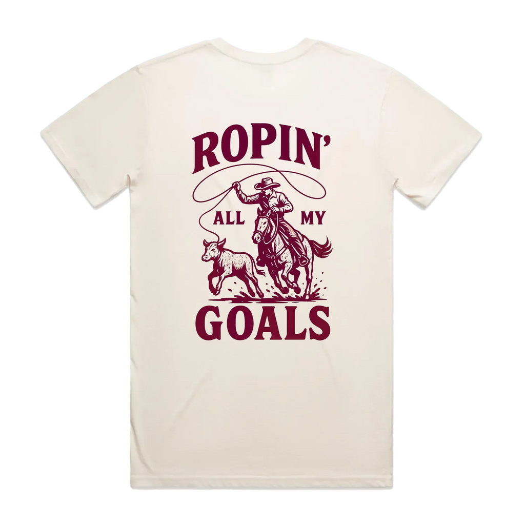 Ropin' Goals Staple Unisex Back Print Staple Tee